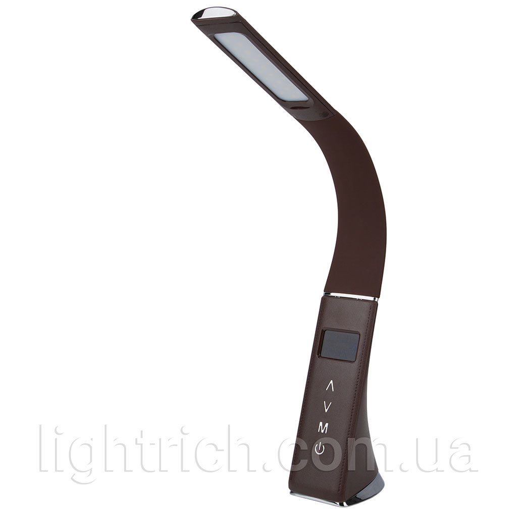 Настольная светодиодная лампа Lightrich H19 с дисплеем, Brown Настільна лампа Lightrich H19 з дисплеєм та акумулятором, Brown